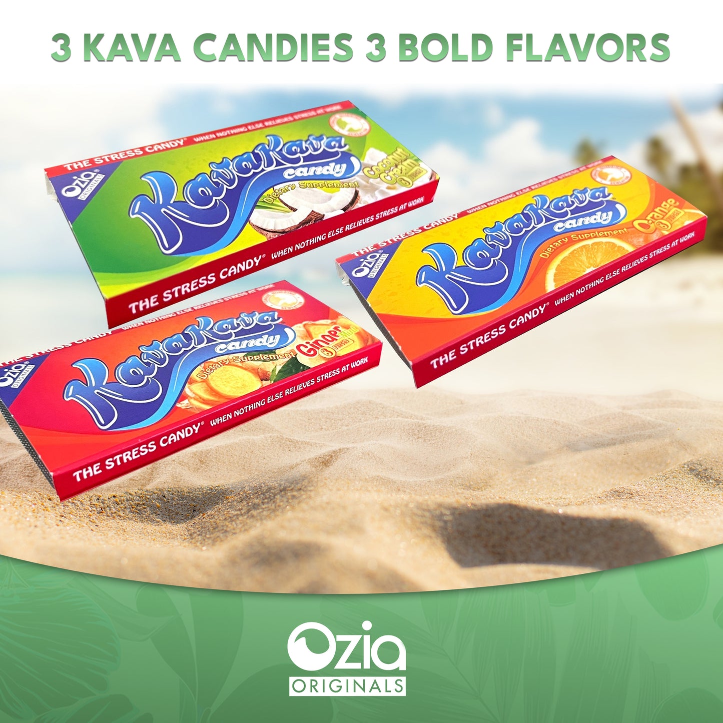 Kava Kava Candy Coconut Cream - 1 Box (12 Individual packs)