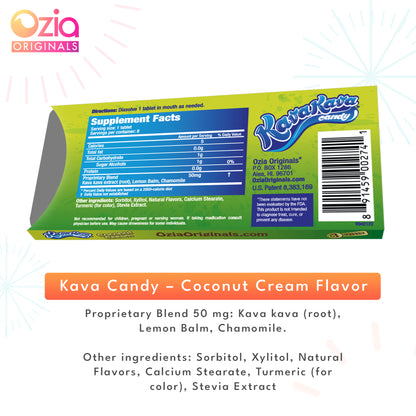 Kava Kava Candy Coconut Cream - 4 Packs