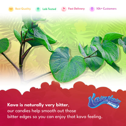 Kava Kava Candy Ginger Mint - 1 Box (12 individual packs)